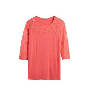 3/4 Lace Sleeve Top